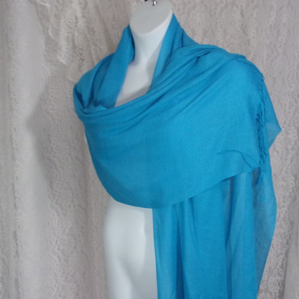 Oversize Scarf/wrap/cover-up Neon Blue NWOT